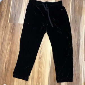 J. Crew Black Velvet Joggers